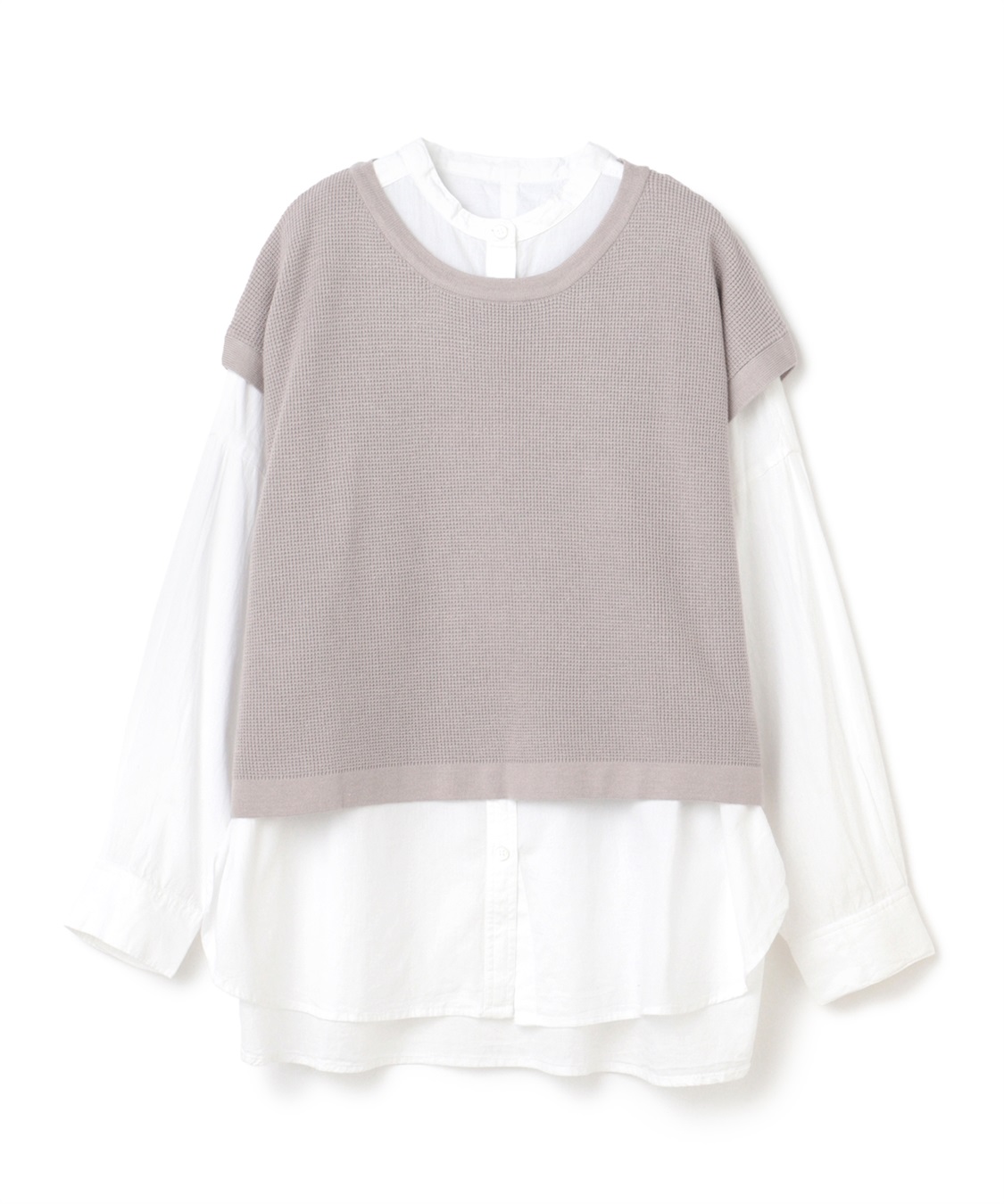 ATS ラウンドネックニット&amp;シャツセット_variation_2