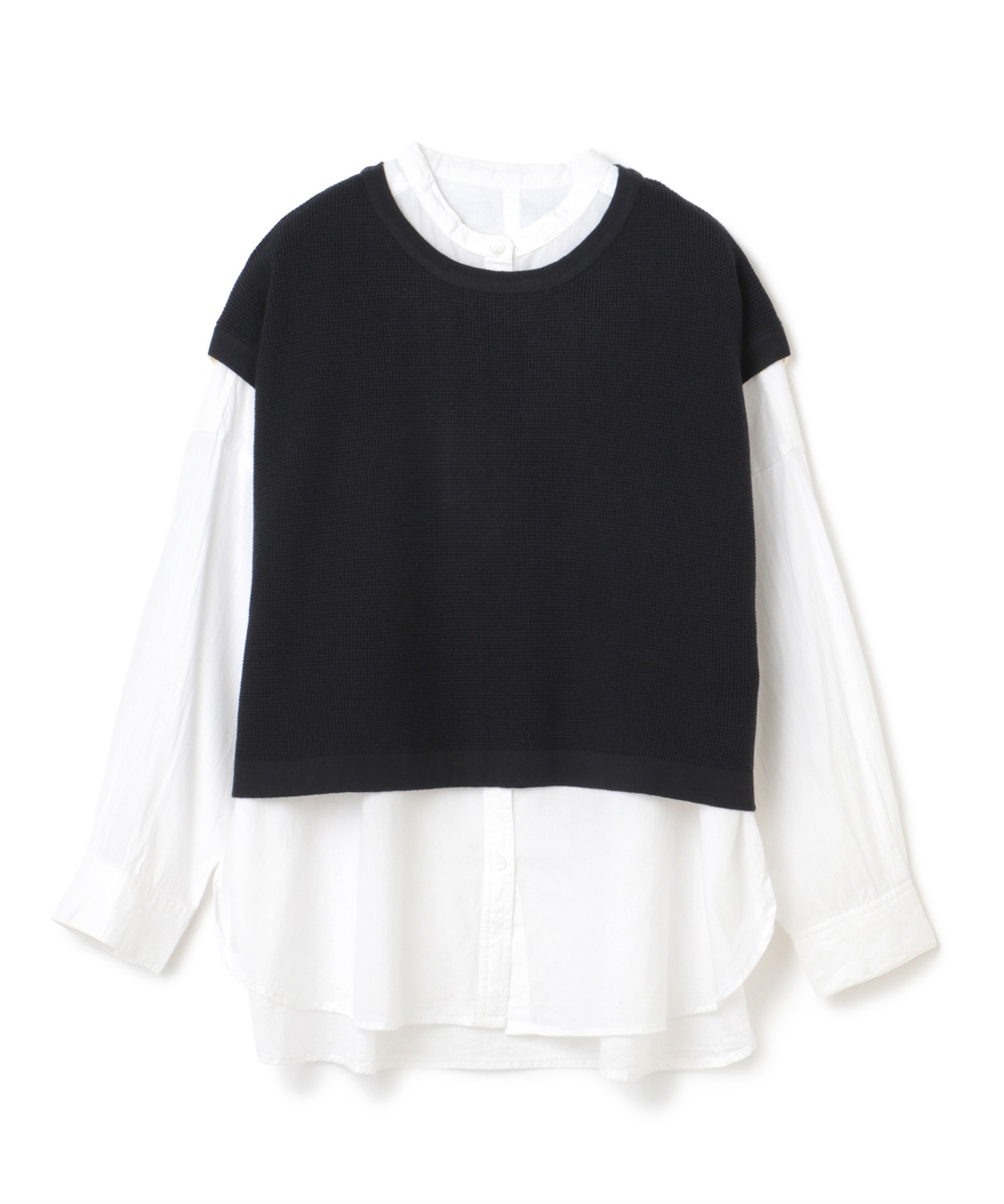 ATS ラウンドネックニット&amp;シャツセット_variation_3