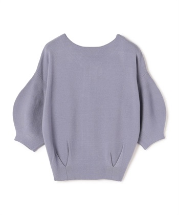 【EC限定】裾タック2WAYニット(サックス-36)