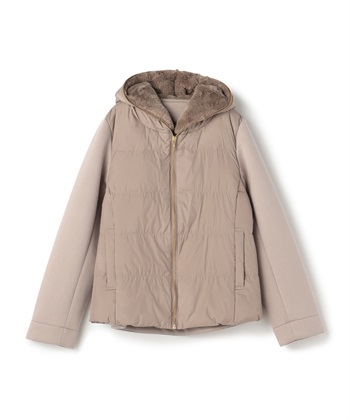 【EC限定】フード付きショート丈ブルゾン(ブラウン-36)