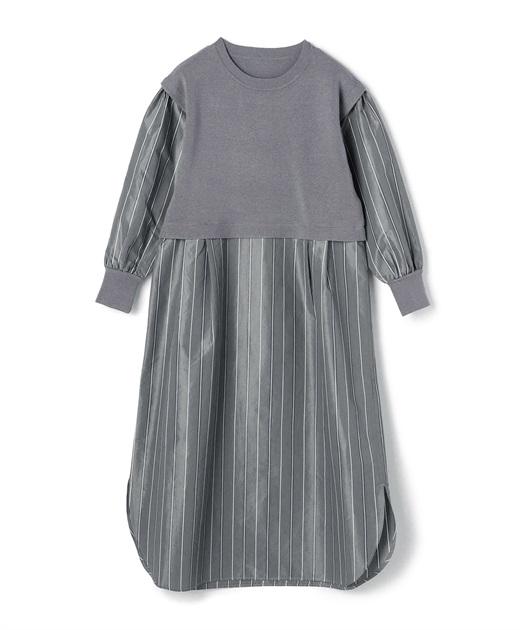 ドッキングストライプワンピース ATS｜クロスプラス公式通販サイト
