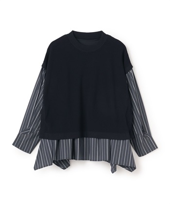 フェイクレイヤードプルオーバー(ネイビー-36)