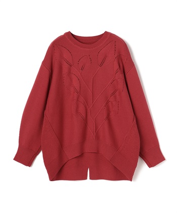 ATSURO TAYAMA リーフモチーフニットトップス_variationthumb_1