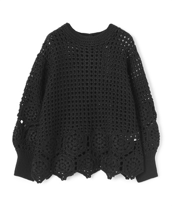 しろくまくろくま様23区 レーヨンポリエステルストレッチ ラメニット38 新品 洗える】レーヨンポリエステルストレッチ プルオーバー
