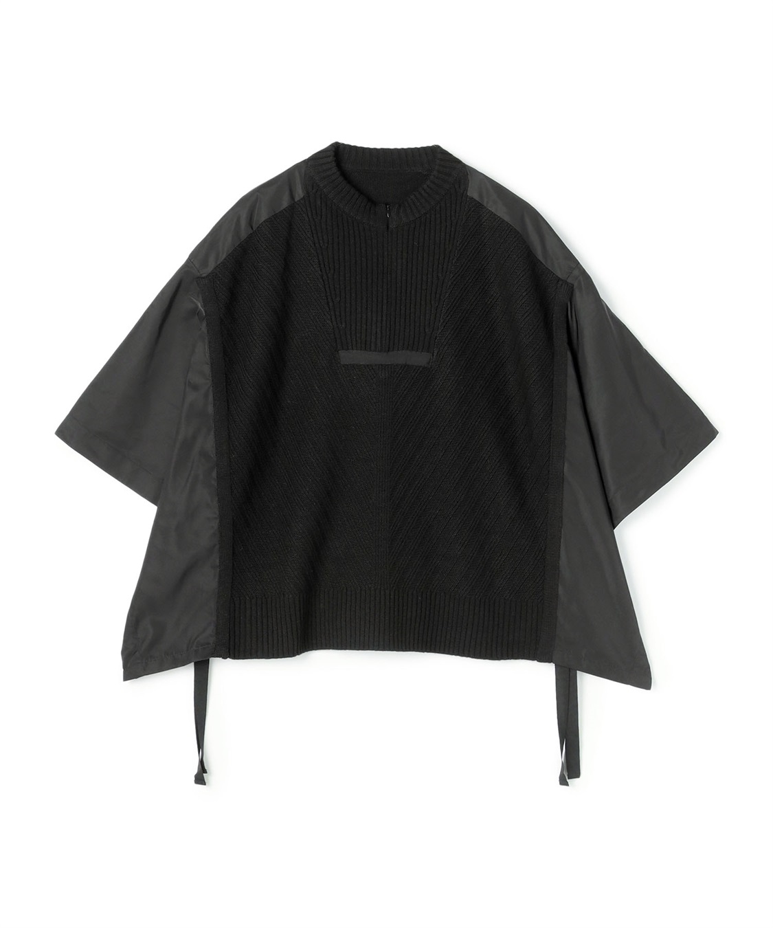 ATSURO TAYAMA 異素材ミックスウールポンチョ_variation_1