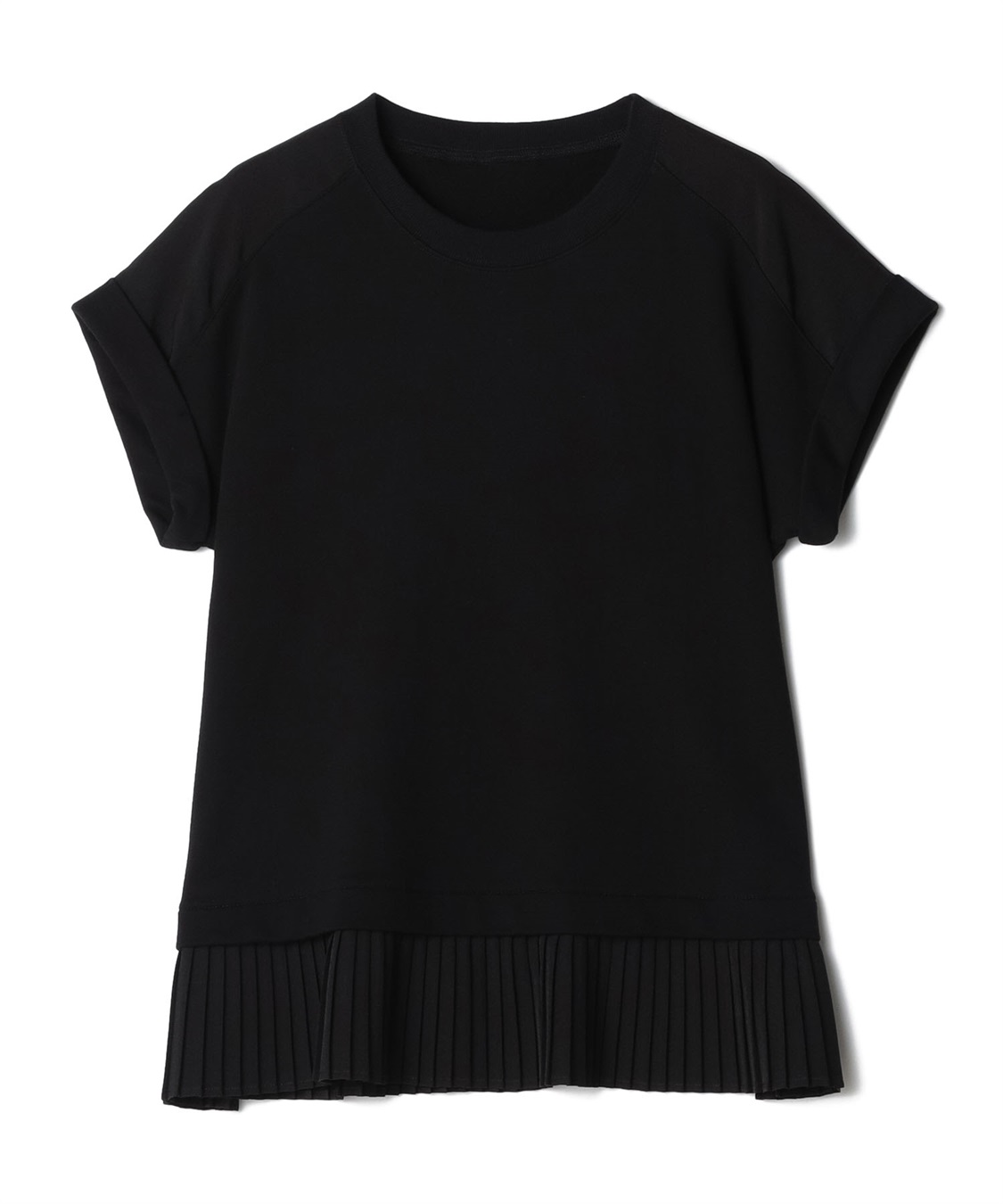 ATSURO TAYAMA 裾プリーツ付き異素材コンビトップス_variation_1