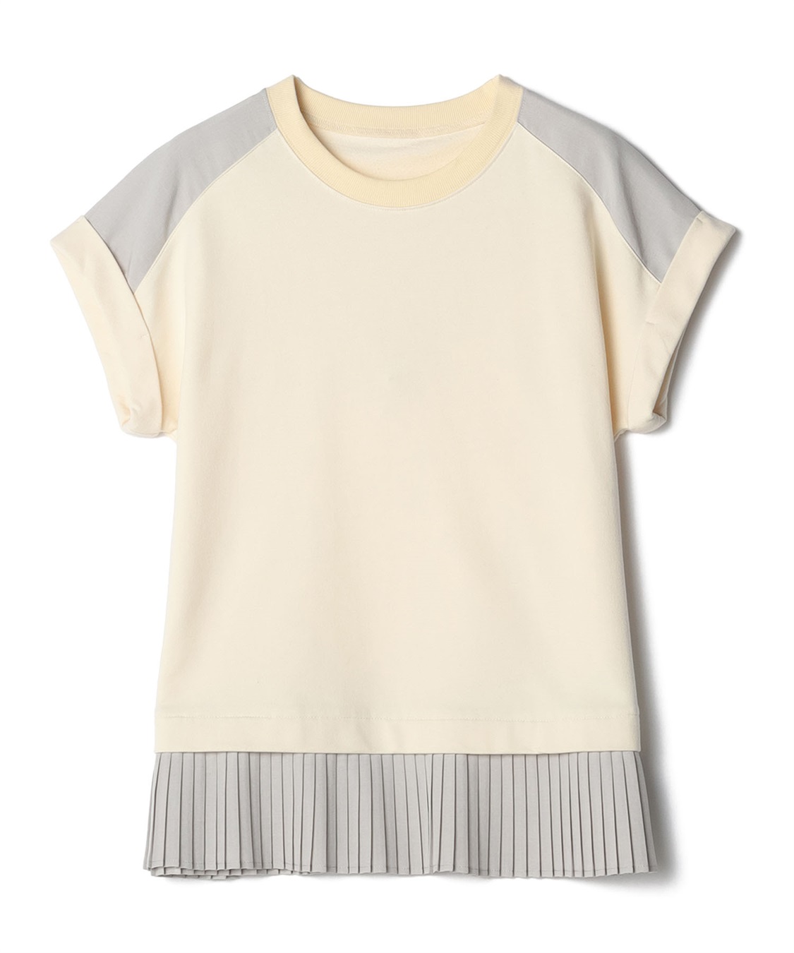 ATSURO TAYAMA 裾プリーツ付き異素材コンビトップス_variation_2