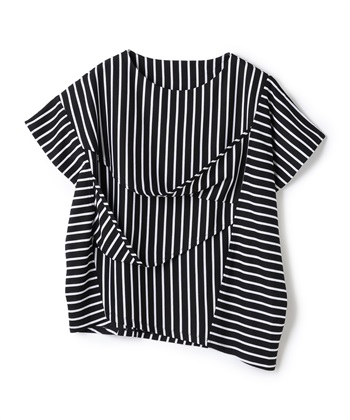 3D変形半袖プルオーバー(黒系ＭＩＸ-36)