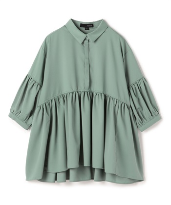 ATSURO TAYAMA 切り替えギャザーチュニックシャツ_variationthumb_2