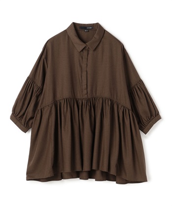 ATSURO TAYAMA 切り替えギャザーチュニックシャツ_variationthumb_3