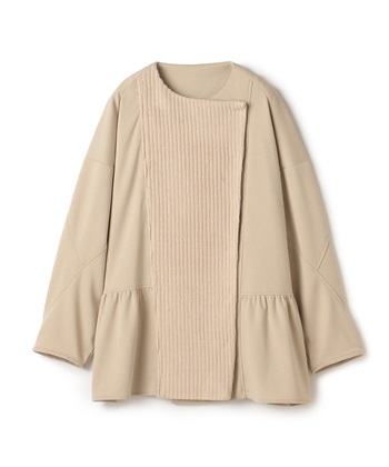 ATSURO TAYAMA 異素材切り替えペプラムカーデ_variationthumb_2