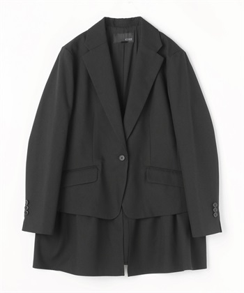 ドッキング2WAYテーラードジャケット(ブラック-36)