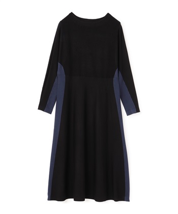 ストレッチレーヨンワンピース(ネイビー-36)