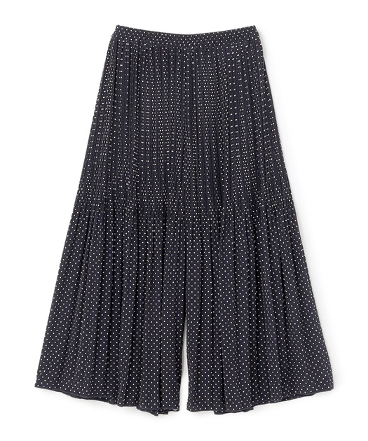 定番の中古商品 ドットプリントプリーツワイドパンツ TAYAMA｜クロス ATSURO パンツ