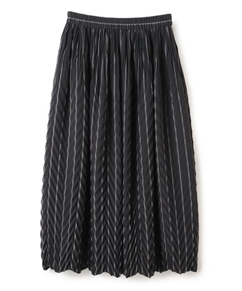 プリントプリーツスカート(ブラック-36)