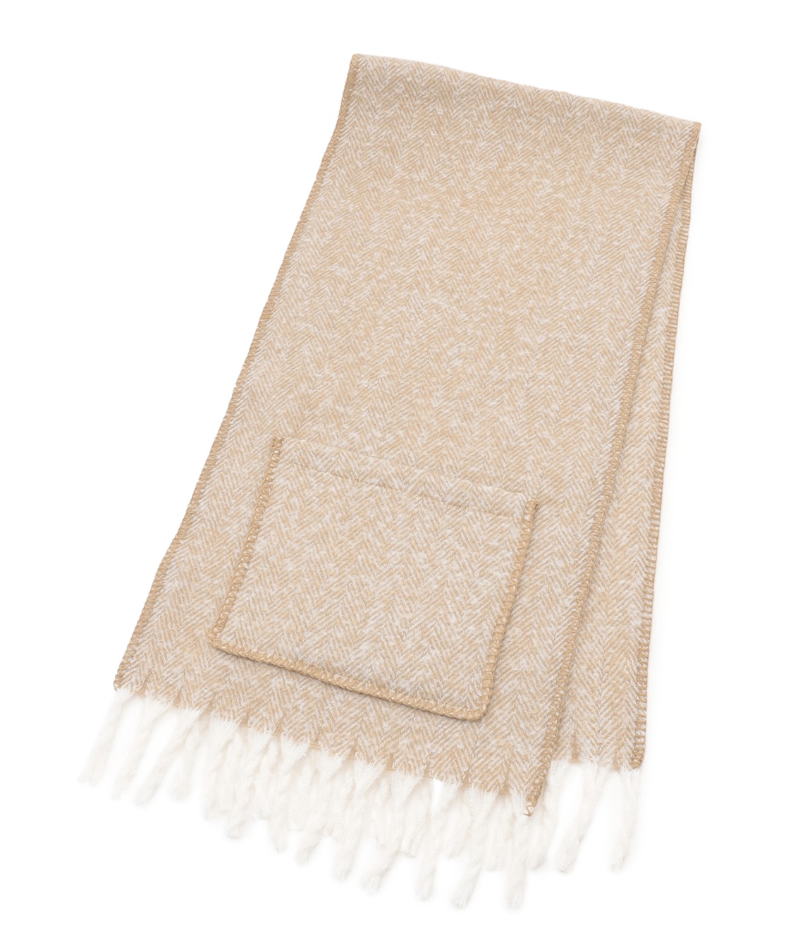 ATSURO TAYAMA ポケット付きフリンジ付きストール_variation_2