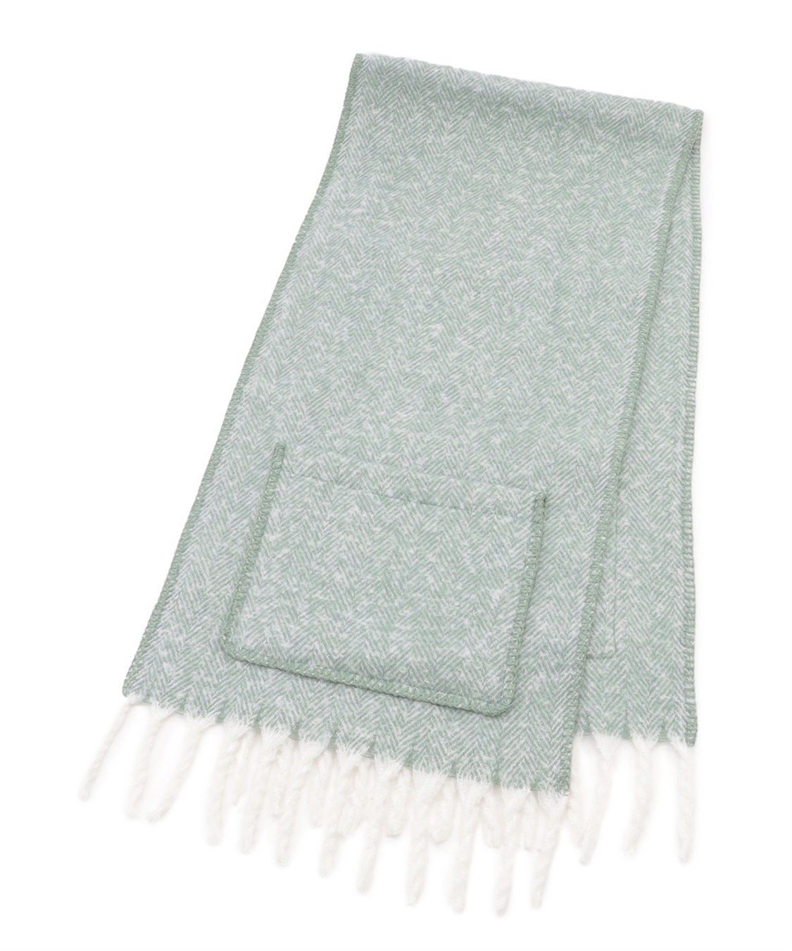 ATSURO TAYAMA ポケット付きフリンジ付きストール_variation_3