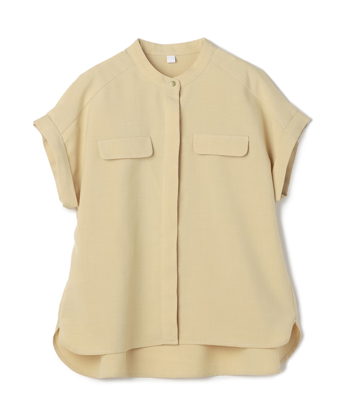 CROSS FUNCTION 【メディア掲載】《シワになりにくい》サマナチュラバンドカラーブラウス【CF/クロスファンクション】_variation_1