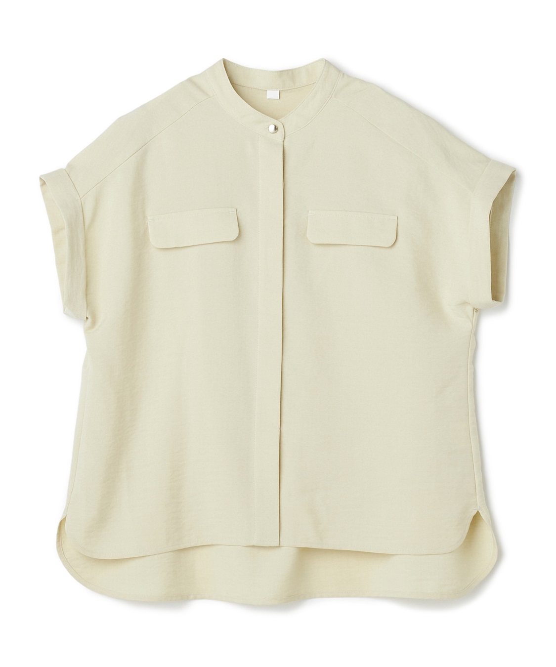 CROSS FUNCTION 【メディア掲載】《シワになりにくい》サマナチュラバンドカラーブラウス【CF/クロスファンクション】_variation_4