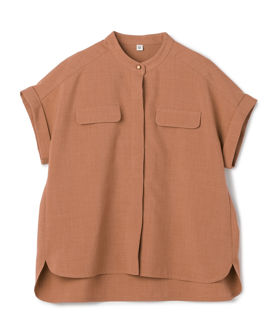 CROSS FUNCTION 【メディア掲載】《シワになりにくい》サマナチュラバンドカラーブラウス【CF/クロスファンクション】_variation_3