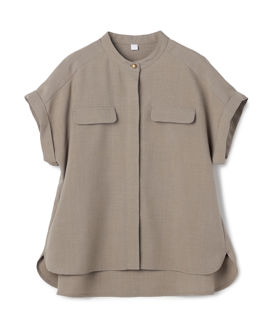 CROSS FUNCTION 【メディア掲載】《シワになりにくい》サマナチュラバンドカラーブラウス【CF/クロスファンクション】_variation_5