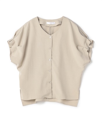 CROSS FUNCTION 《シワになりにくい》サマナチュラ袖ボリュームタックブラウス【CF/クロスファンクション】_variationthumb_3