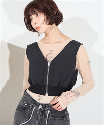 ELLEgirl リバーシブルMA-1ビスチェ●セットアップ対応●_variationthumb_1