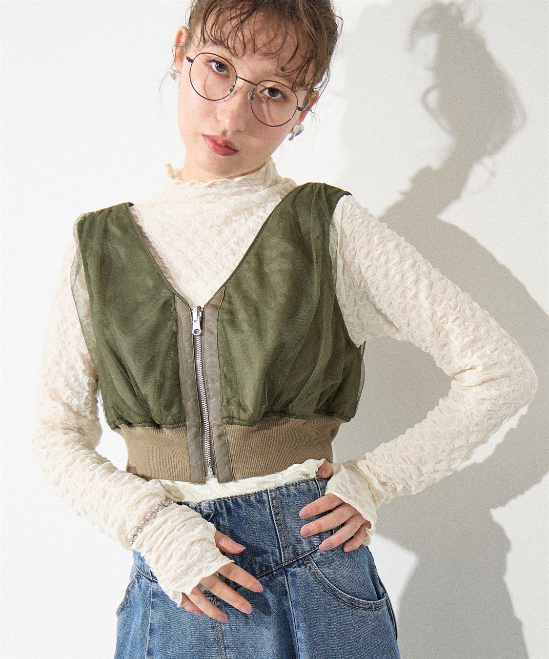 ELLEgirl リバーシブルMA-1ビスチェ●セットアップ対応●_variation_2