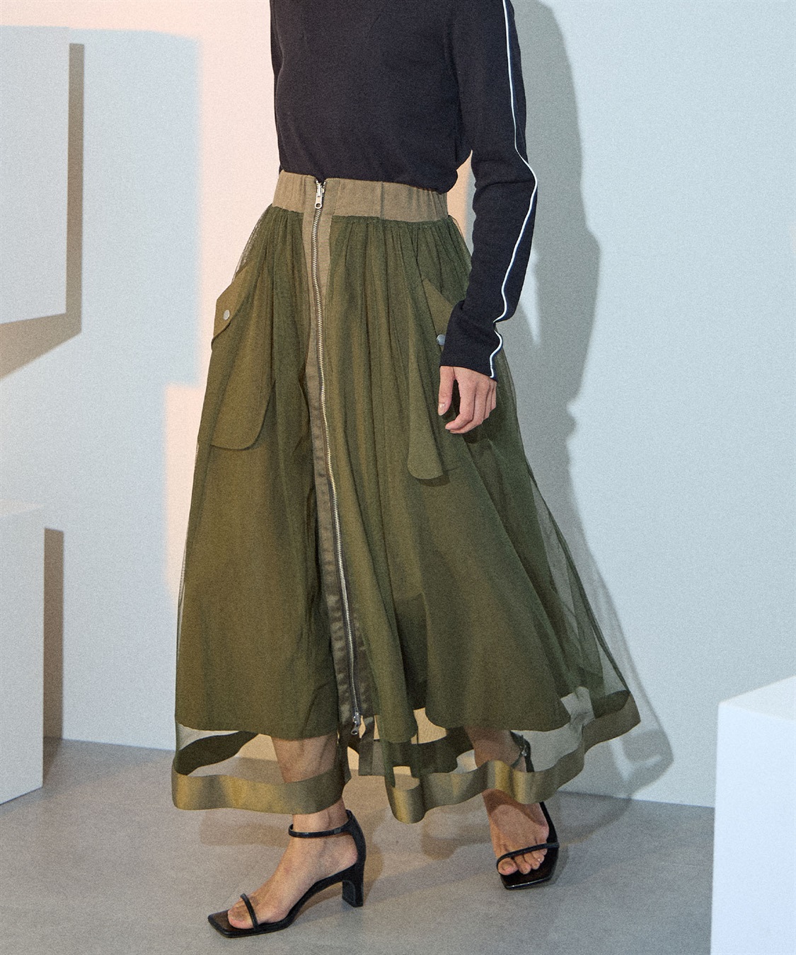 ELLEgirl リバーシブルMA-1スカート●セットアップ対応●_variation_2