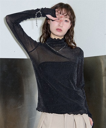 ELLEgirl シアーラメインナートップス_variationthumb_1