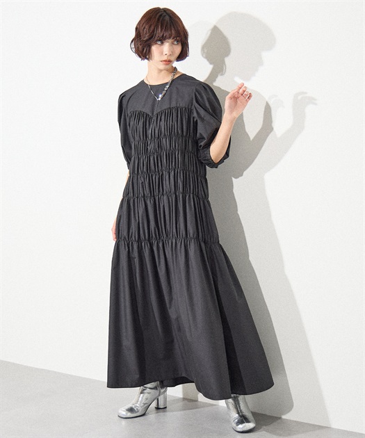 ba&sh★フランスで大人気 柔らか素材が魅力的 KARLA 七分 ドレス 4280017_L.jpg