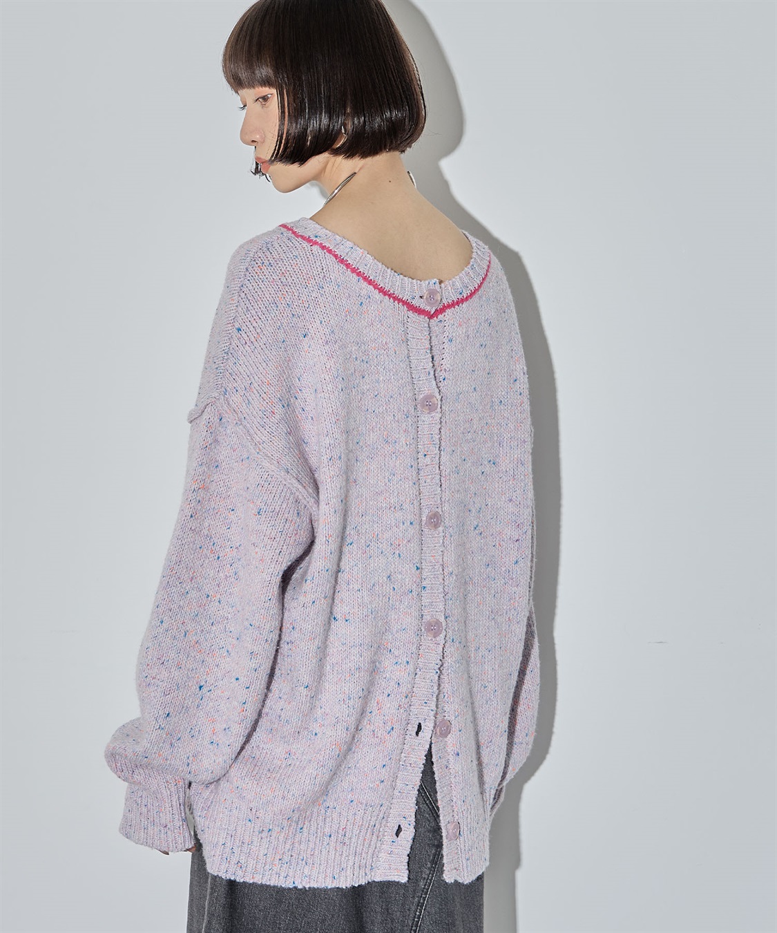 ELLEgirl カラーネップニットカーディガン_variation_2