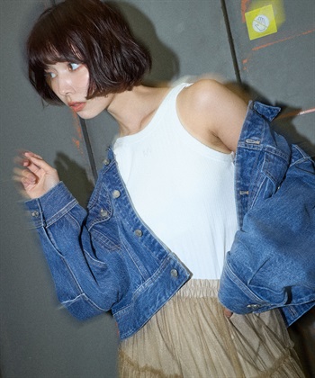 カップ付きアメスリタンクトップ(ホワイト-FREE)