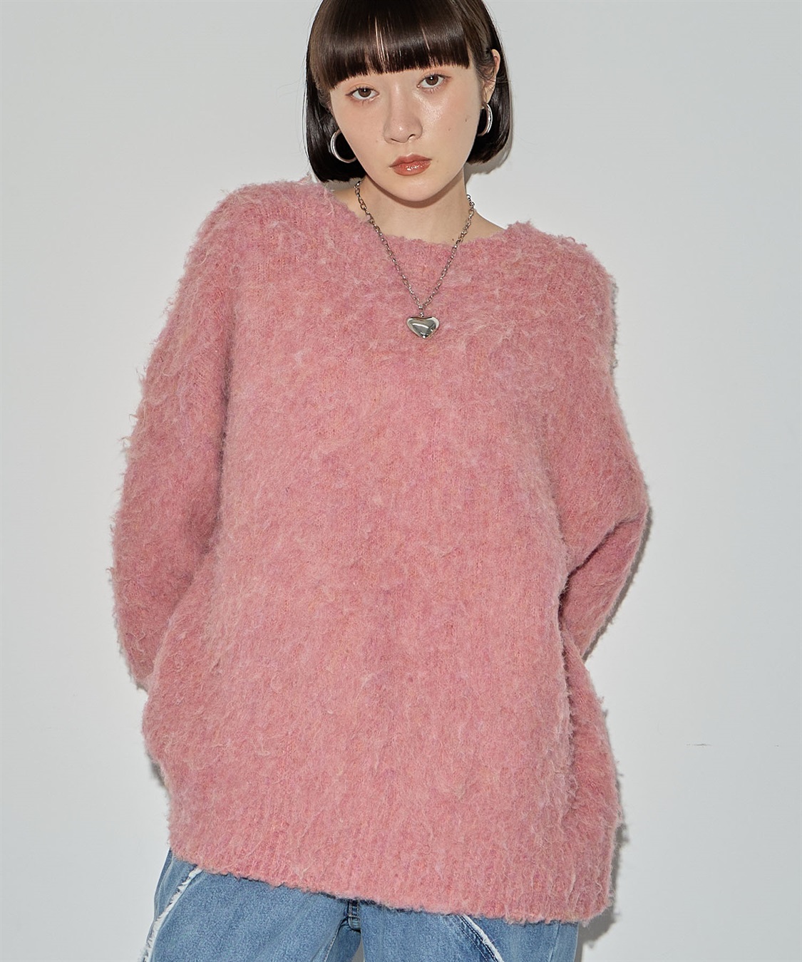 ELLEgirl 《ユニセックス》シャギーニットカーディガン_variation_2