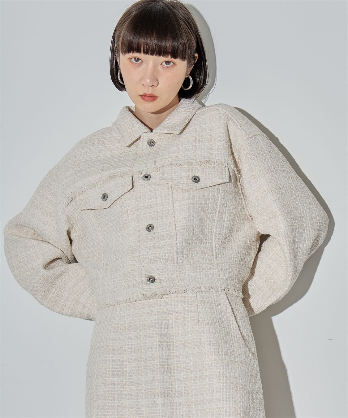 ELLEgirl ツイードショートジャケット●セットアップ対応●_variation_1