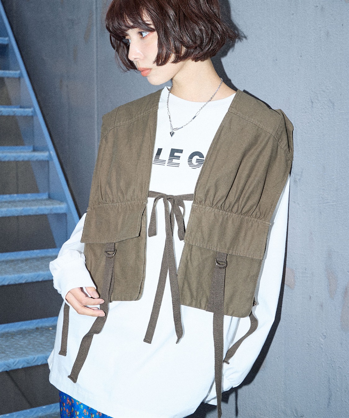 ELLEgirl ミリタリ―リメイク風ベスト_variation_2