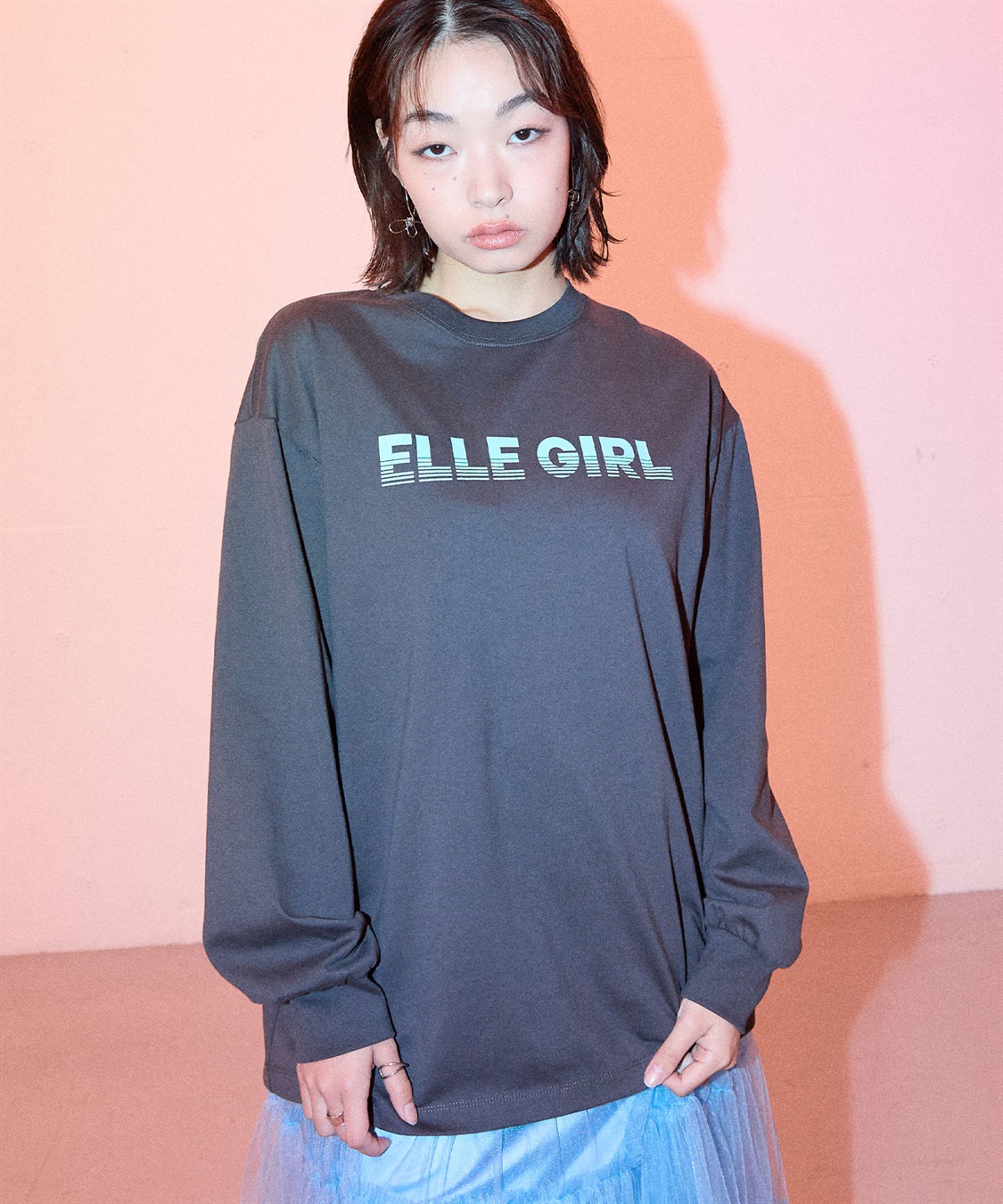 ELLEgirl オーバーサイズロゴプリントロンT_variation_3