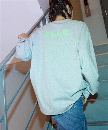 オーバーサイズbackロゴロンT(ライトグレー-FREE)