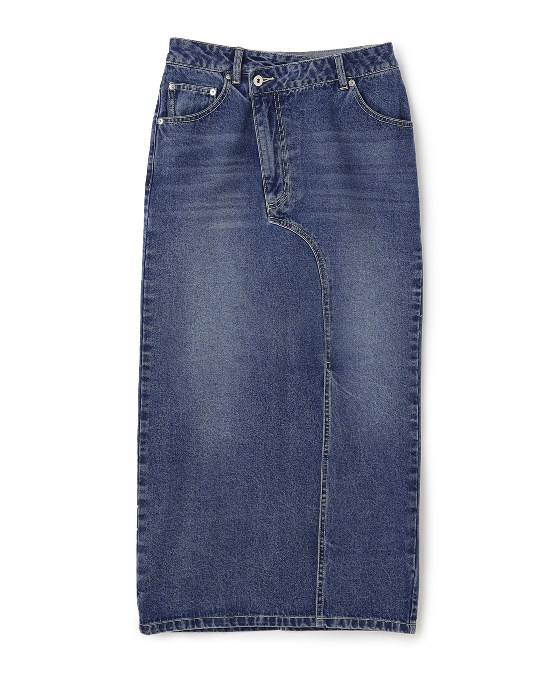 ELLEgirl リメイク風フロントスリットデニムロングスカート_variation_2