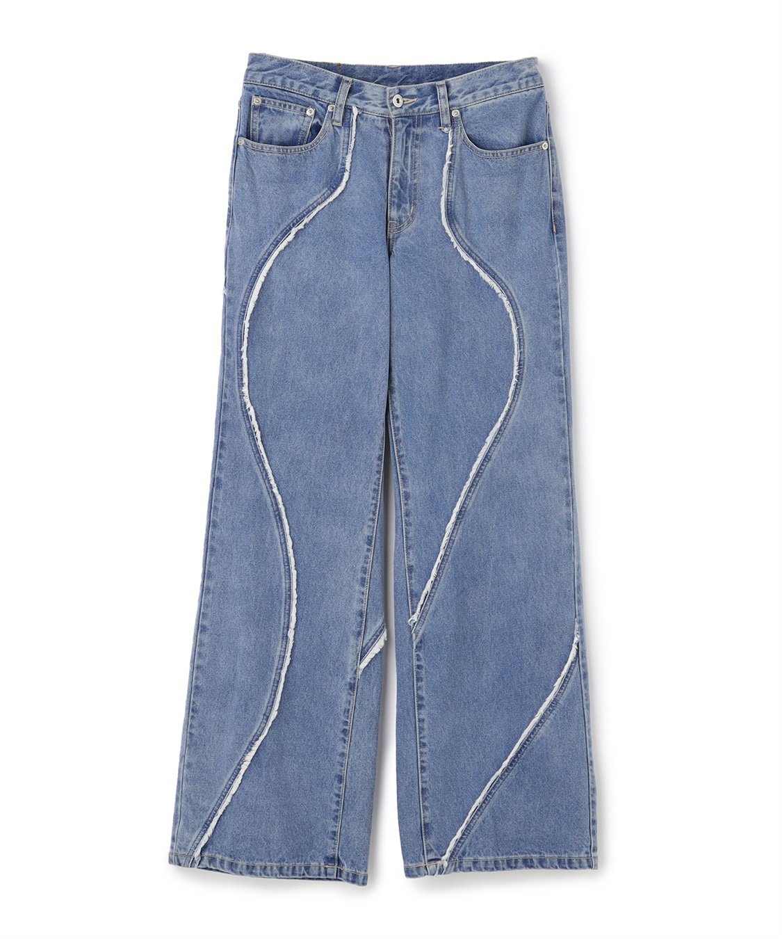 ELLEgirl デザイン切り替えデニムワイドパンツ_variation_2