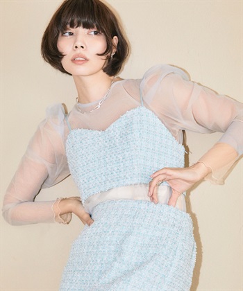 ラメツイードキャミビスチェ ELLEgirl｜クロスプラス公式通販サイト