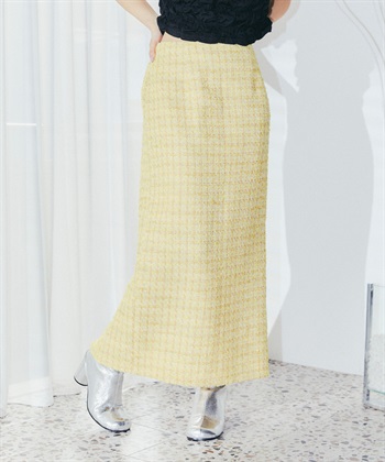 ELLEgirl ラメツイードナロースカート_variationthumb_1