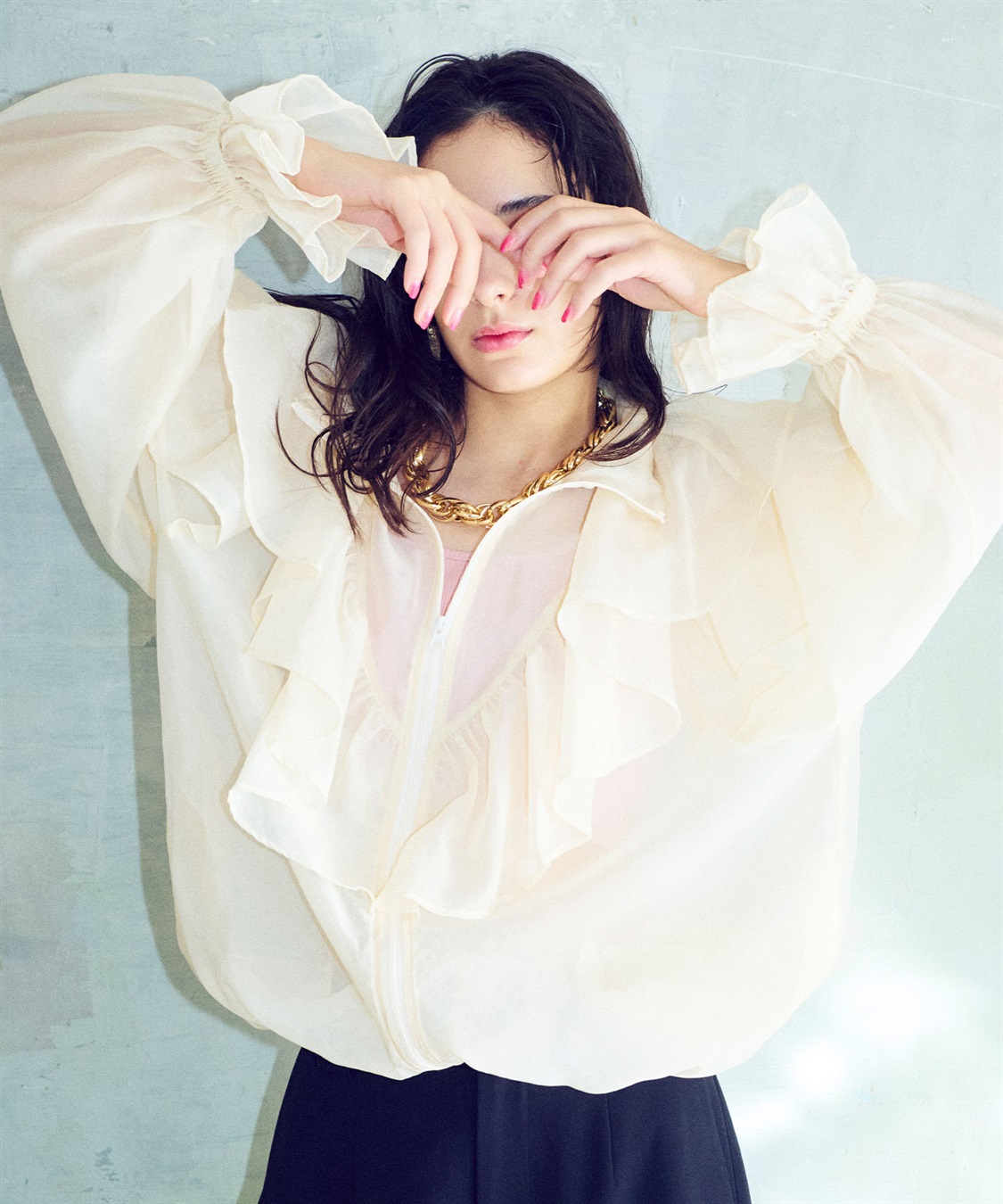 ELLEgirl ボリュームフリルシアーブルゾン_variation_1