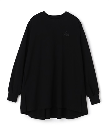 バックギャザーチュニックTシャツ(ブラック-FREE)