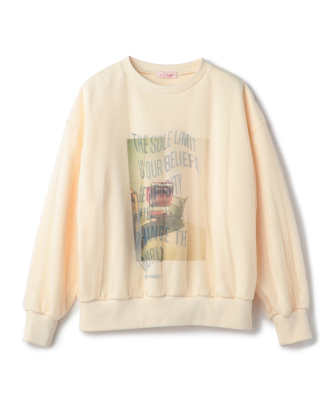 ELLEgirl チュールレイヤードスウェットプルオーバー_variation_1