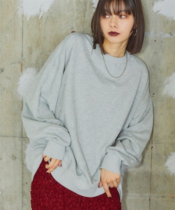 ELLEgirl リボン総刺繍スウェットプルオーバー_variationthumb_1