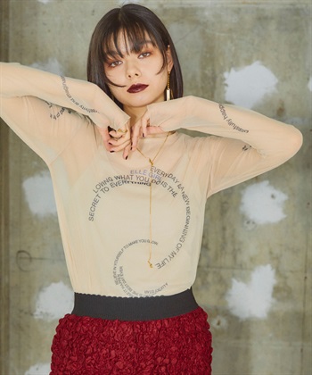 ELLEgirl タトゥープリントシアートップス_variationthumb_2