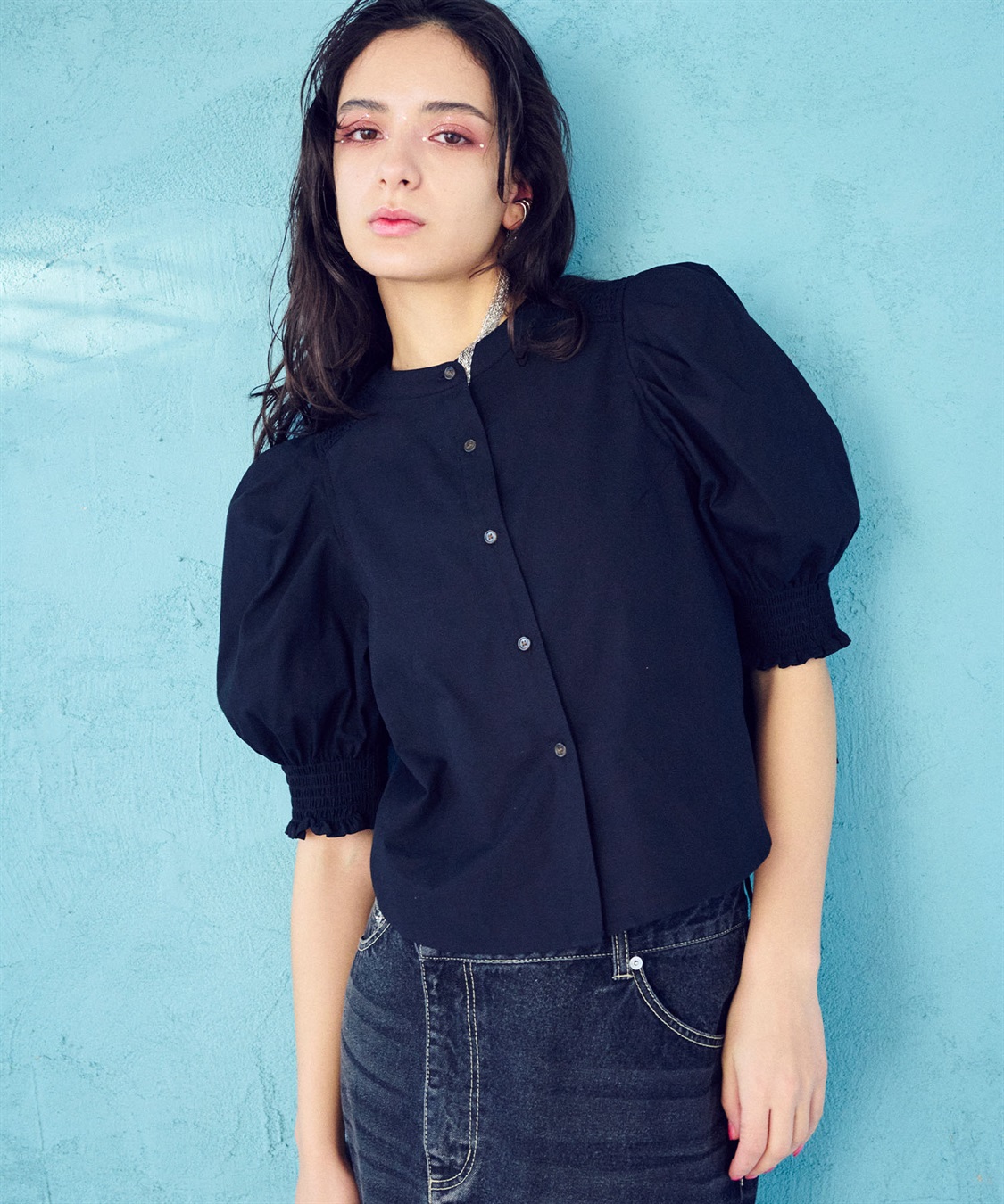 ELLEgirl ギャザーパフスリーブブラウス_variation_1