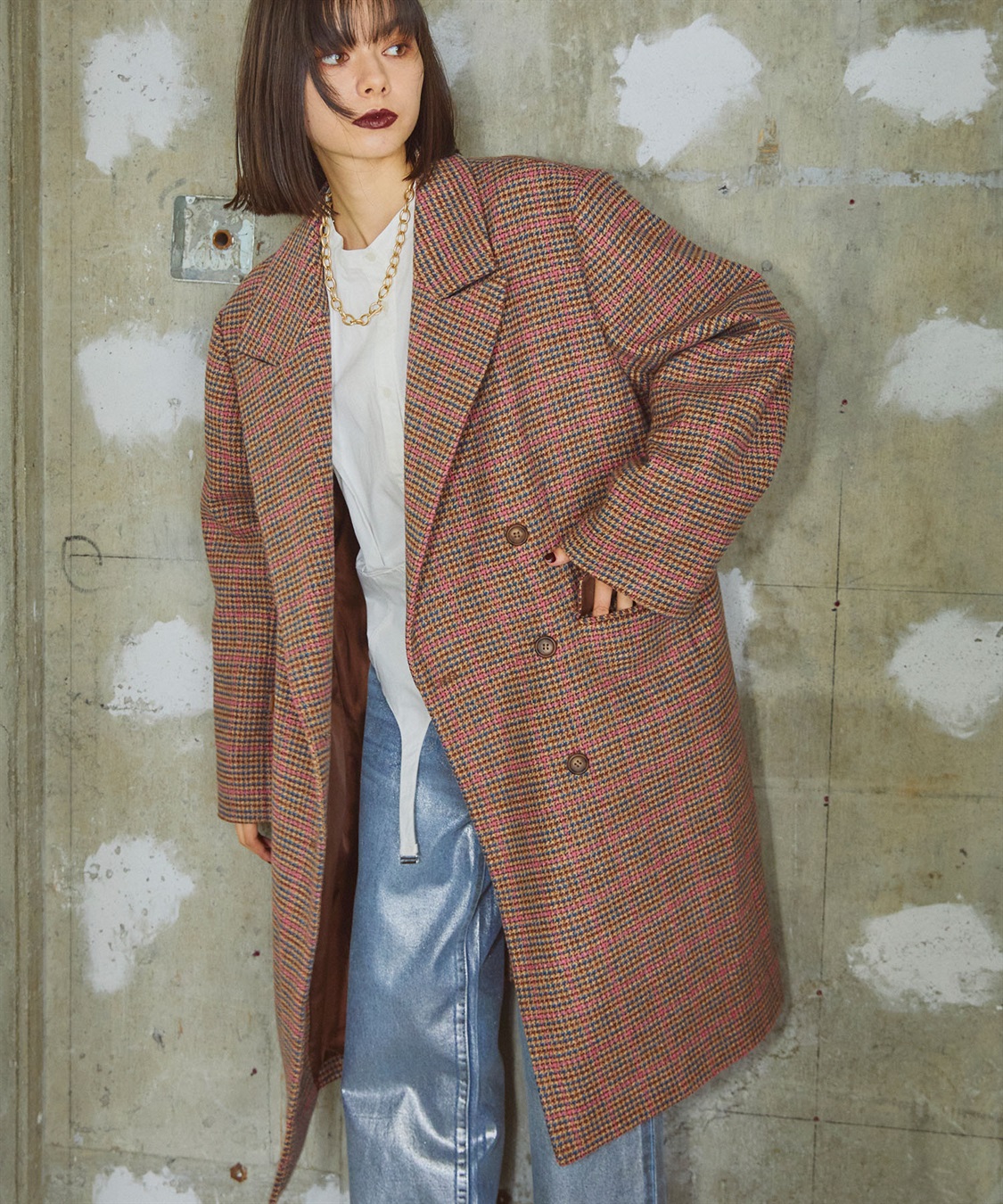 ELLEgirl メンズライクチェスターコート_main