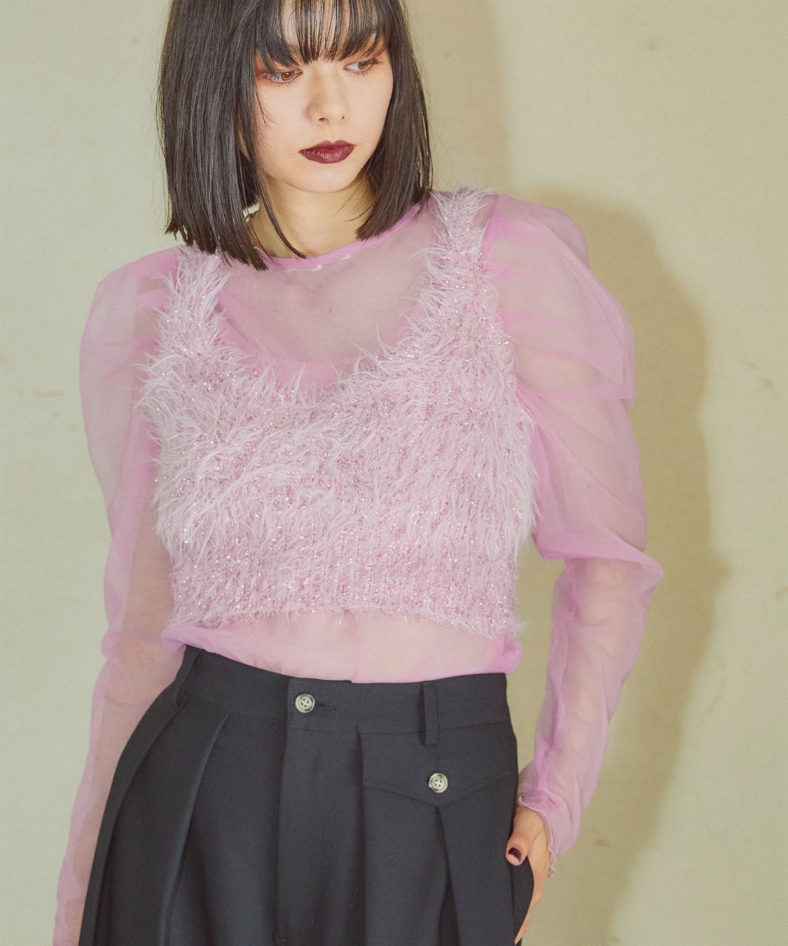 ELLEgirl ラメフェザーニットビスチェ_variation_2